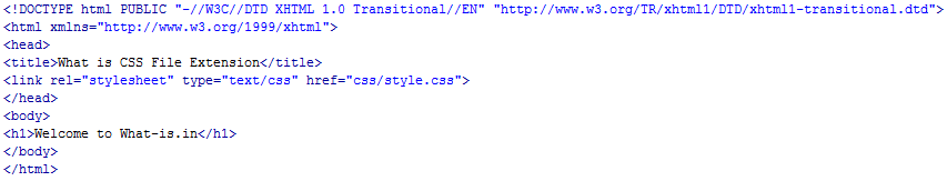 CSS file format